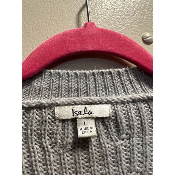 Isela Grey Button Up Cardigan Sweater Woman’s Size Large - Picture 5 of 7